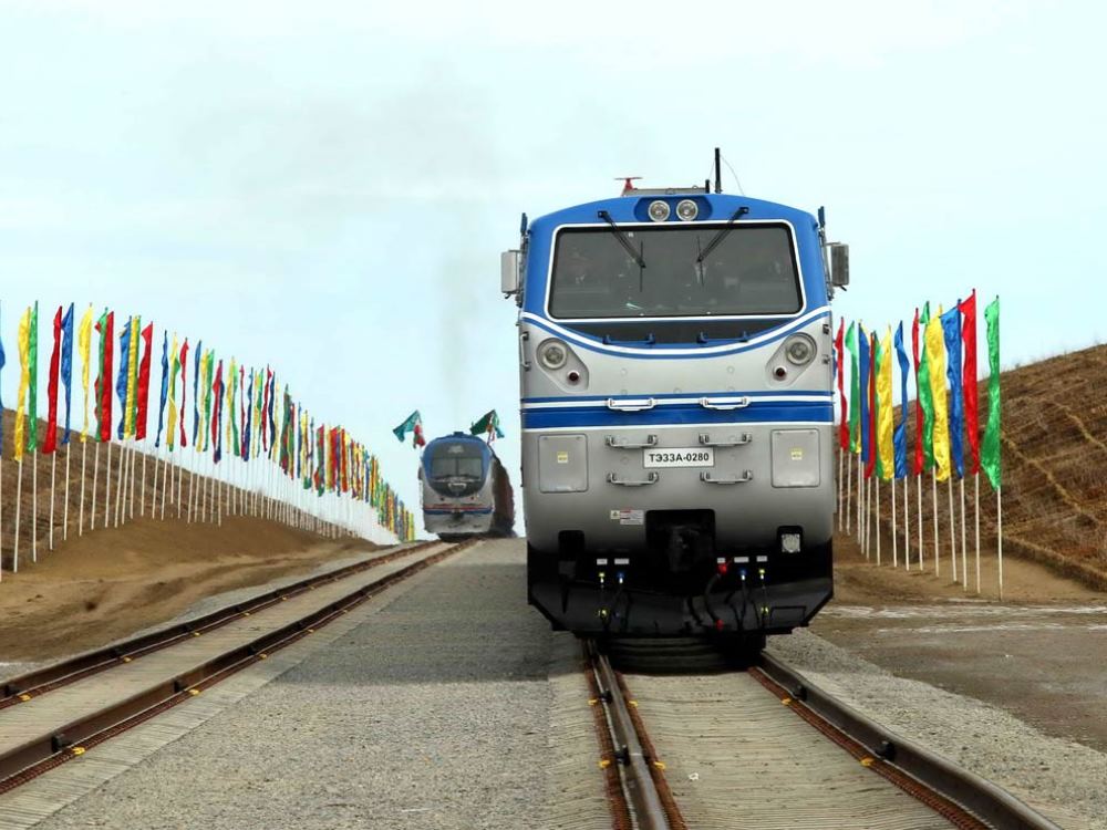 Central Asia railway. North-South Transport Corridor