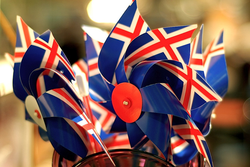 Iceland flag spinner