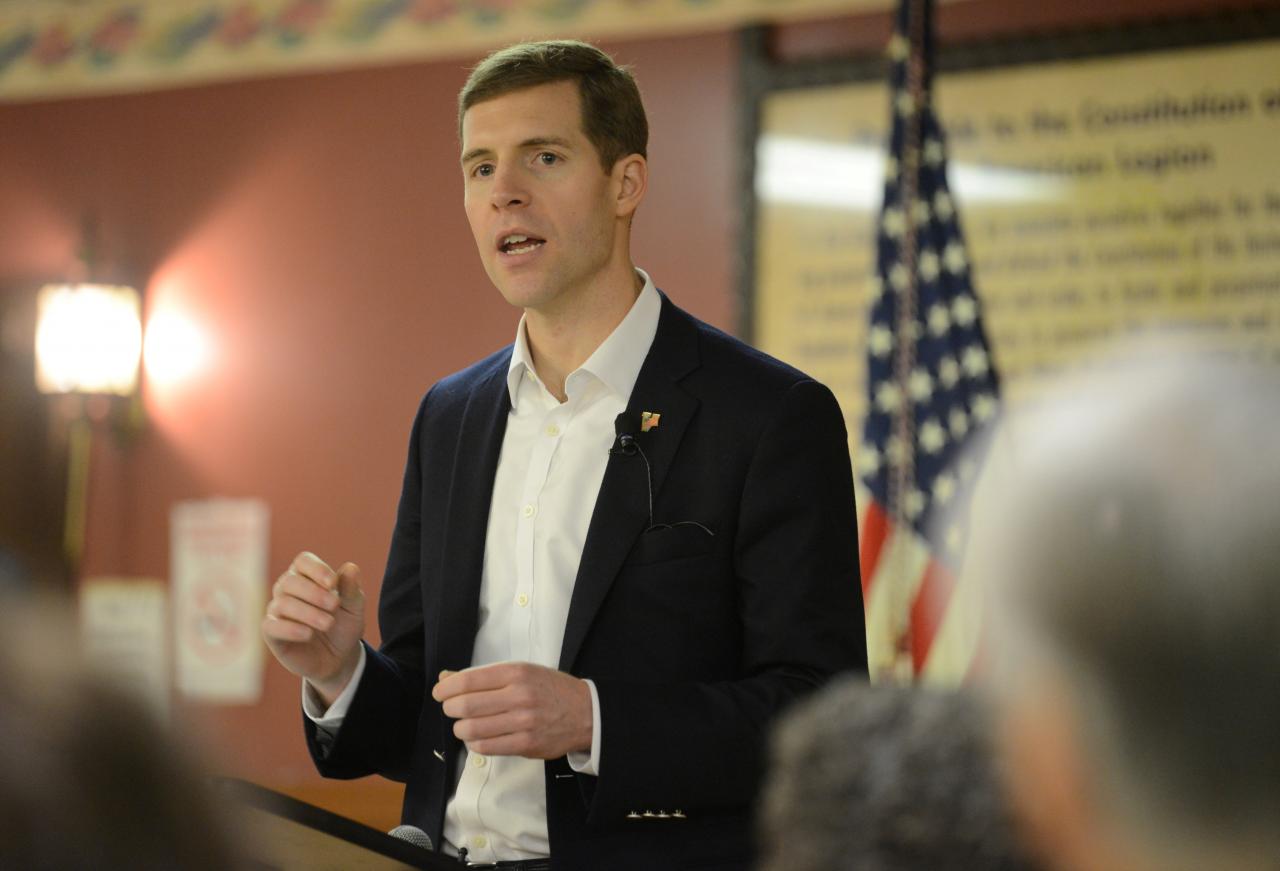 FILE PHOTO: Lamb speaks at his campaign rally in Houston