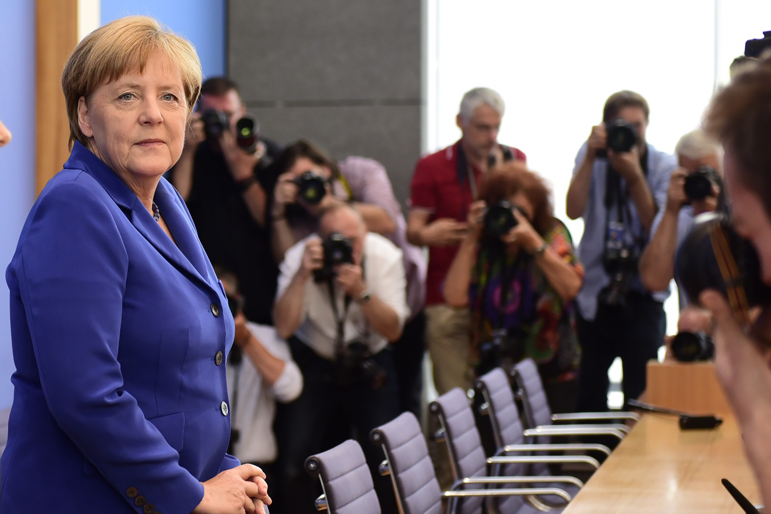 GERMANY-POLITICS-MERKEL-ATTACKS